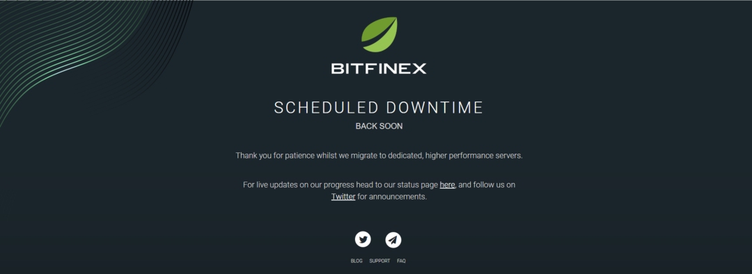 Bitfinex ora offline per manutenzione