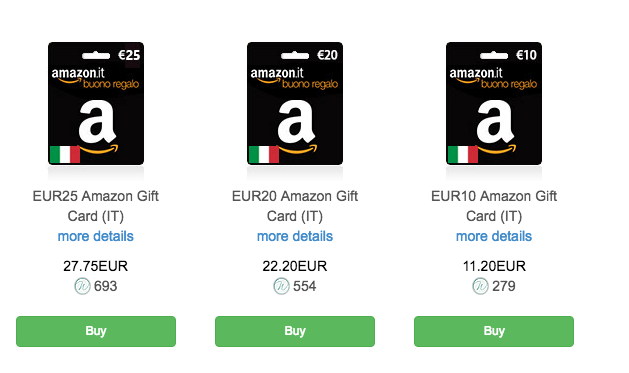 how to buy amazon gift card using bitcoin