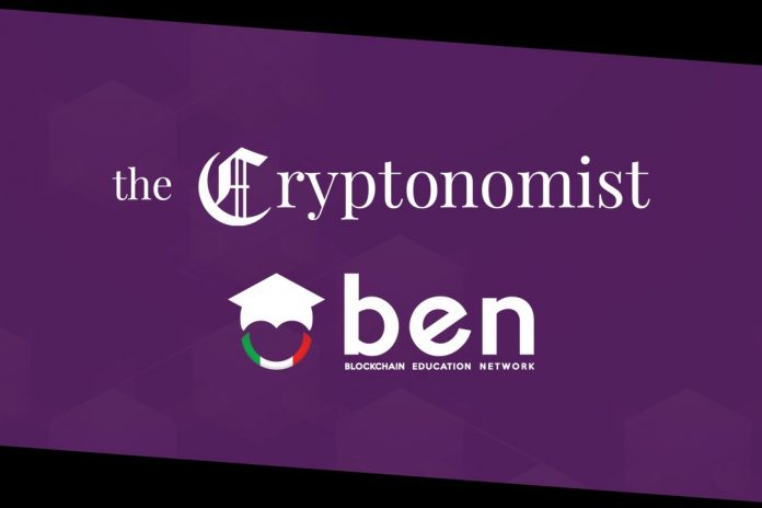 Cryptonomist partnership Blockchain Education Network Italia