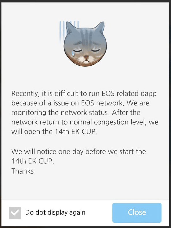eos network overloaded
