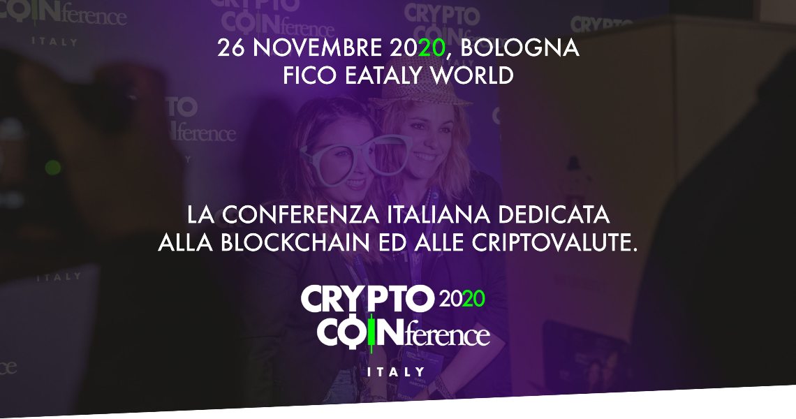Il 26 Novembre a FICO Eataly World di Bologna arriva Crypto  Coinference 2020