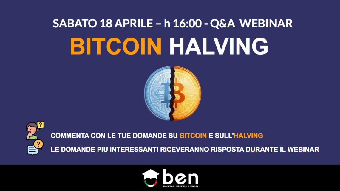 Bitcoin: un evento online in attesa dell’halving