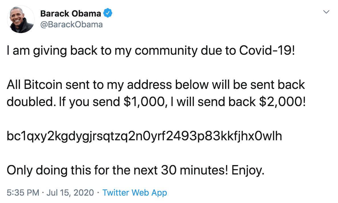 Obama Twitter hack
