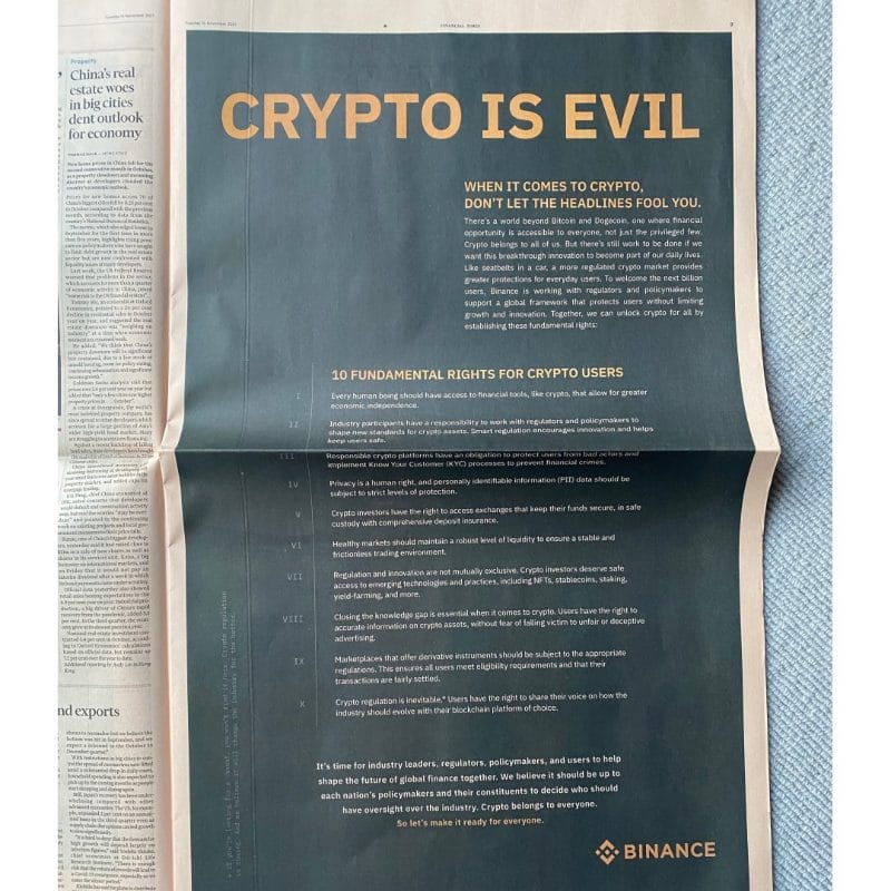 Binance Financial Times