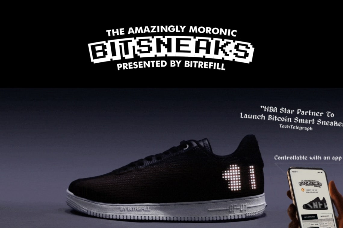 Le sneaker che mostrano in tempo reale il prezzo di Bitcoin