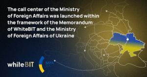 Nell'ambito del Memorandum di WhiteBIT e del Ministero degli Affari Esteri ucraino, è stato lanciato il call center del Ministero degli Affari Esteri