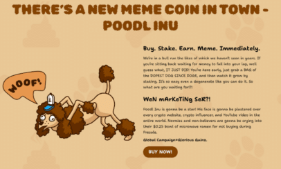 La meme coin Poodl Inu (POODL) si avvicina ai $ 2 milioni sostenuta dai grandi investitori