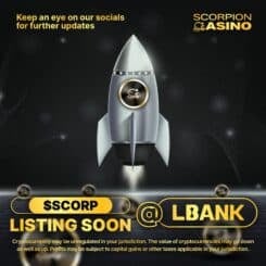 Scorpion Casino (SCORP) verrà quotato su LBank, la prevendita tocca $8,6 milioni