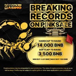 Scorpion Casino conclude l’incredibile prevendita con il launchpad di PinkSale: l’ultima opportunità di acquistare $SCORP