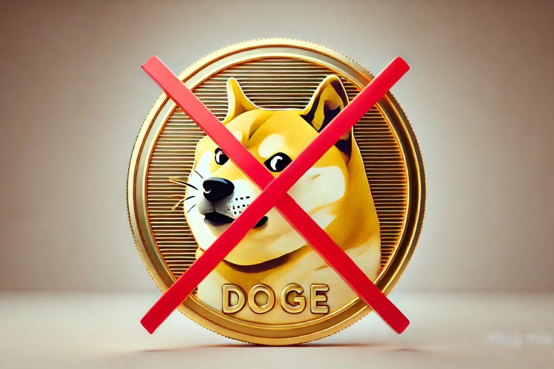 Dogecoin (DOGE) crolla con la rimozione del logo canino dal sito web del D.O.G.E