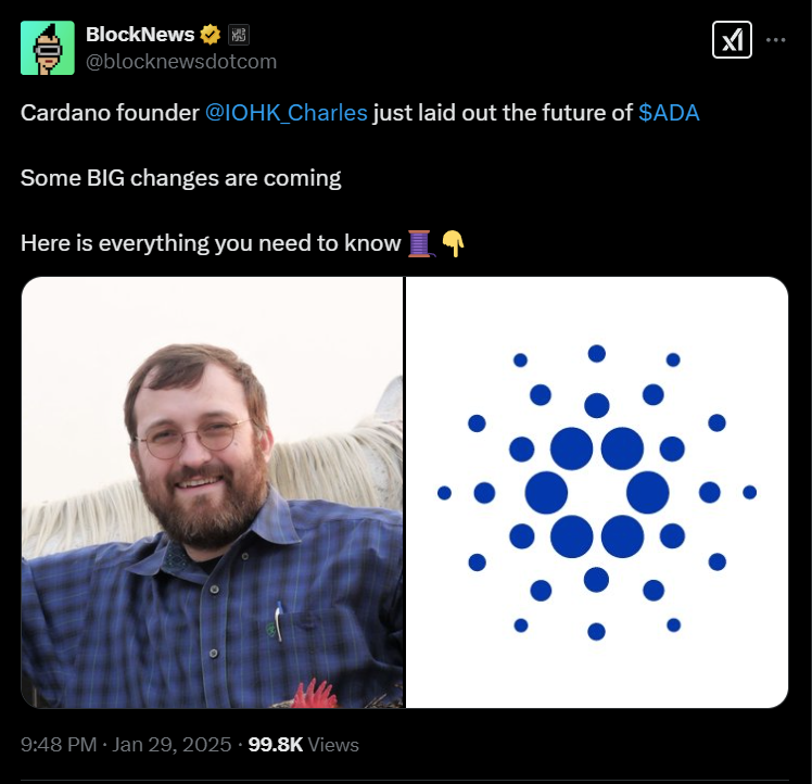 charles hoskinson previsioni cardano ada