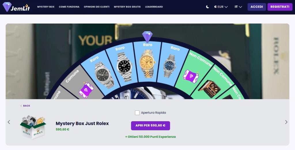 le mystery box con orologi di lusso di Jemlit