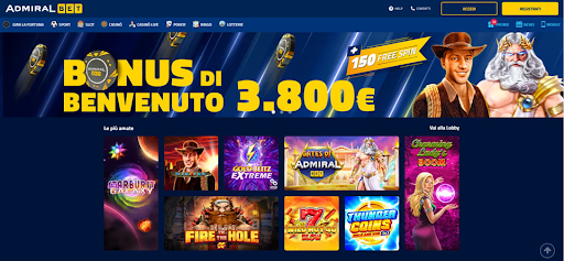 Admiralbet propone alcune tra le slot con jackpot progressivo più famose