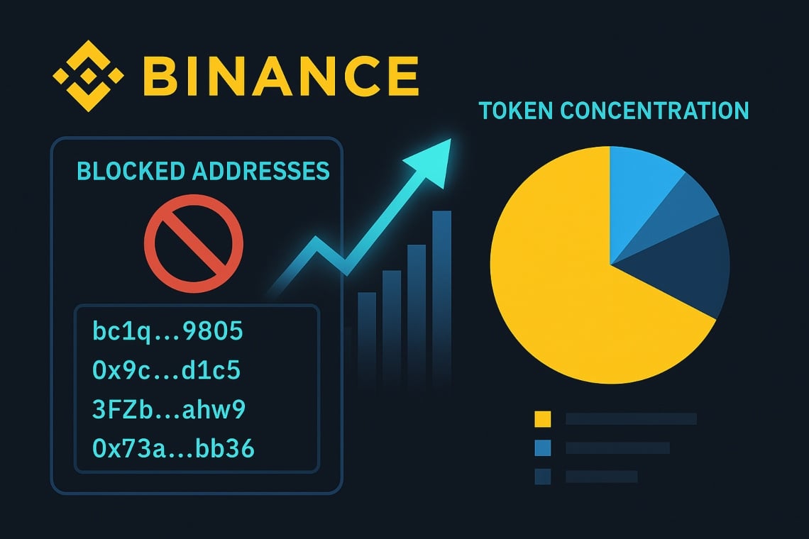 Binance innalza la trasparenza: arrivano Indirizzi Bloccati e Indicatori di Concentrazione