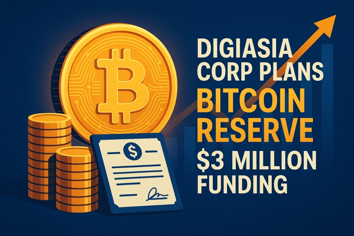 DigiAsia Corp lancia la sua strategia di riserva in Bitcoin: finanziamento iniziale da 3 milioni di dollari e piano da 100 milioni