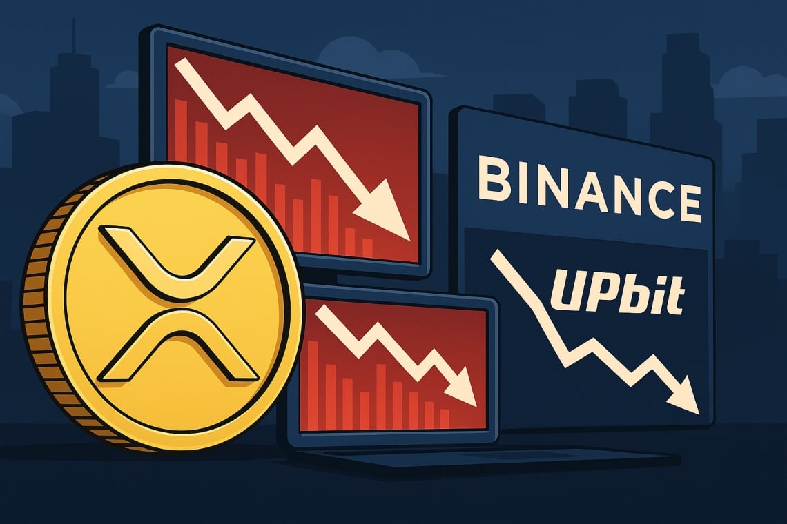XRP: riserve in caduta libera su Binance e Upbit. Sta per arrivare uno shock dell’offerta?