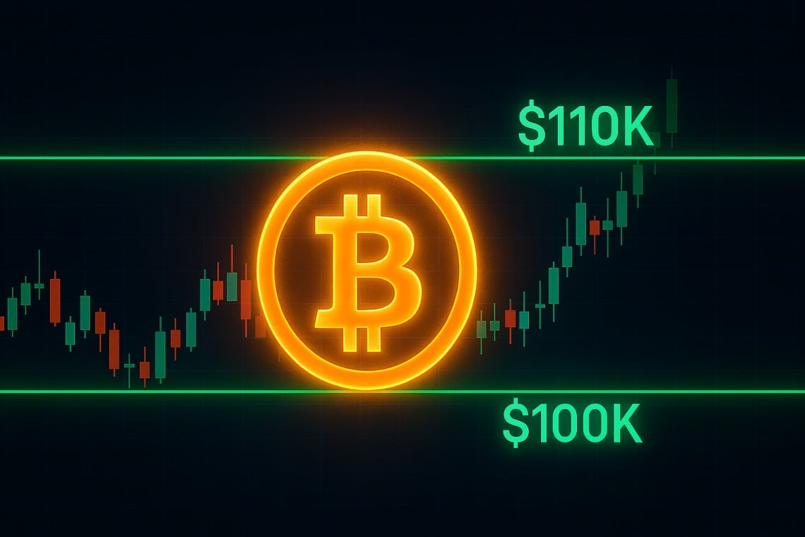 Bitcoin: dinamiche di consolidamento tra 100.000 e 110.000 dollari