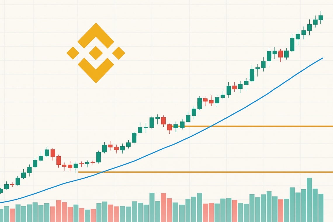 BNB continua a correre: analisi tecnica e scenari per i prossimi giorni