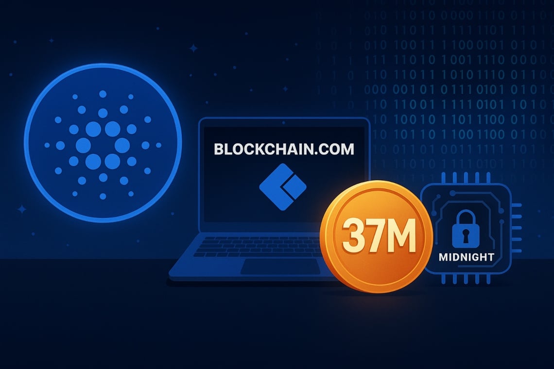 Cardano conquista 37M utenti su Blockchain.com