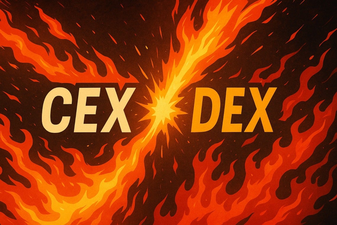 DEX–CEX Spot Ratio: nuovo massimo storico al 27,9% a giugno 2025