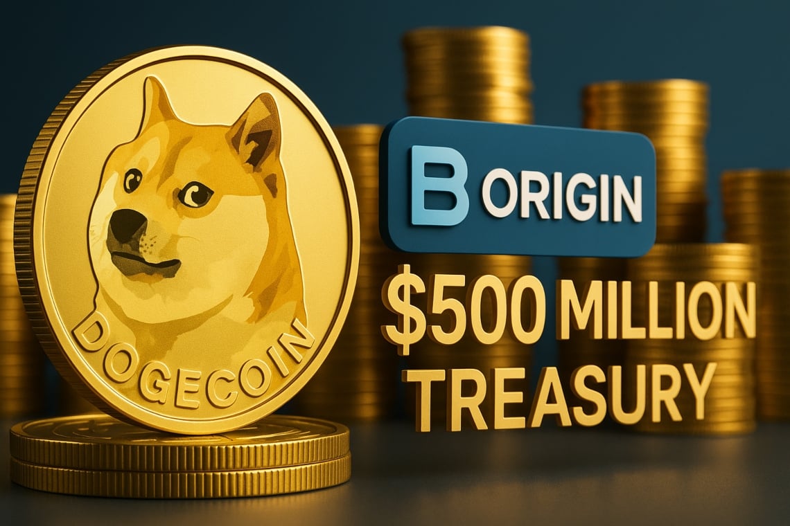 Dogecoin protagonista Bit Origin scommette 500 milioni sul treasury