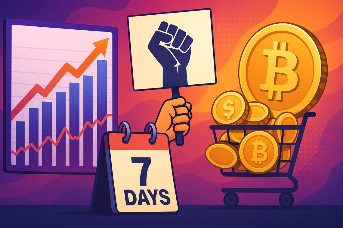 Mercato crypto: settimana di movimenti decisi tra dati macro, attivismo politico e grandi acquisti