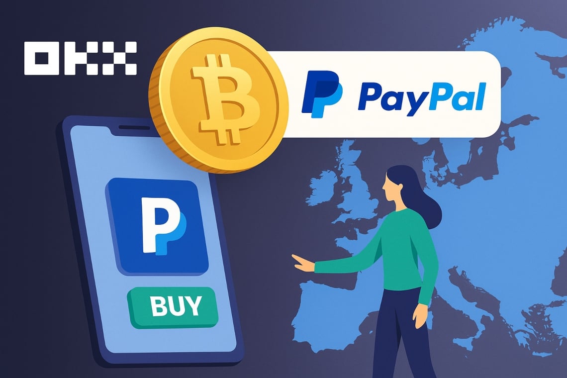 OKX: rivoluzione nell’acquisto di criptovalute con PayPal in Europa