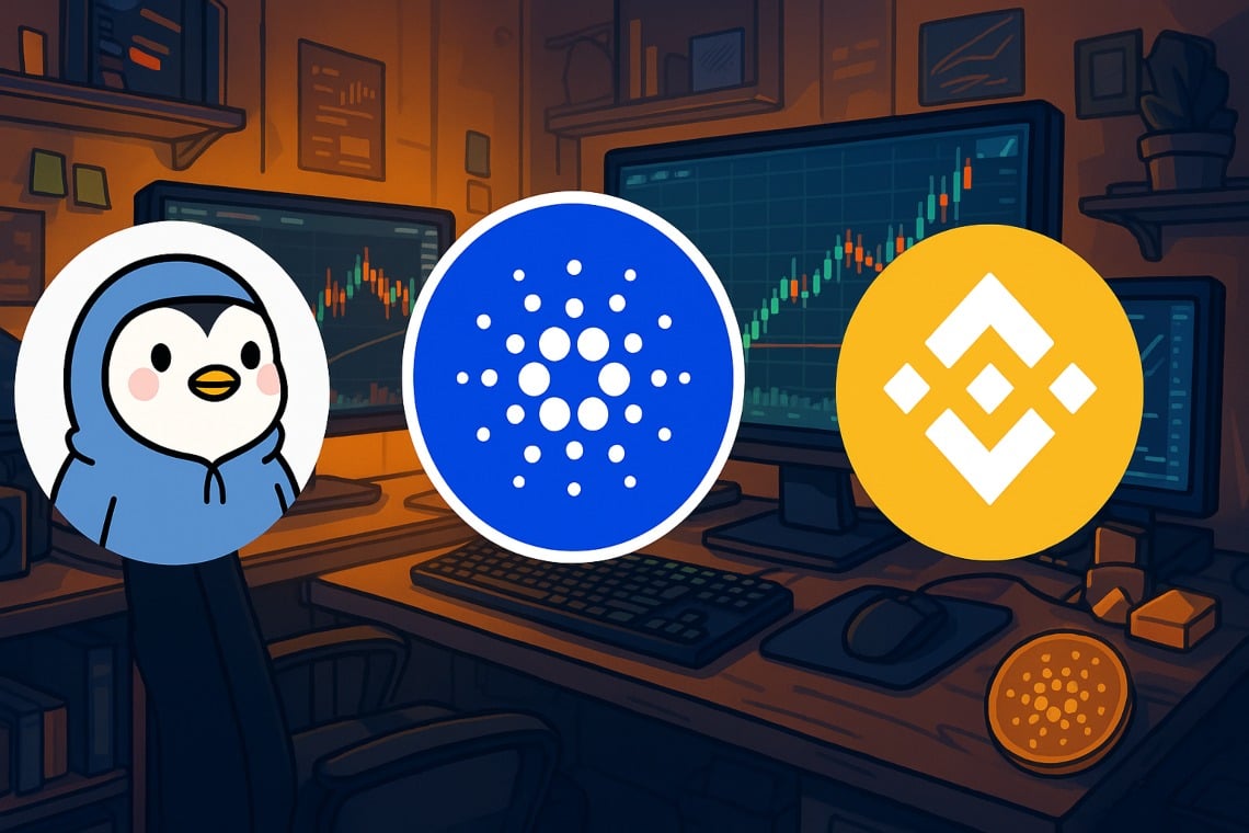 Analisi dei prezzi di Pengu, Cardano, e BNB