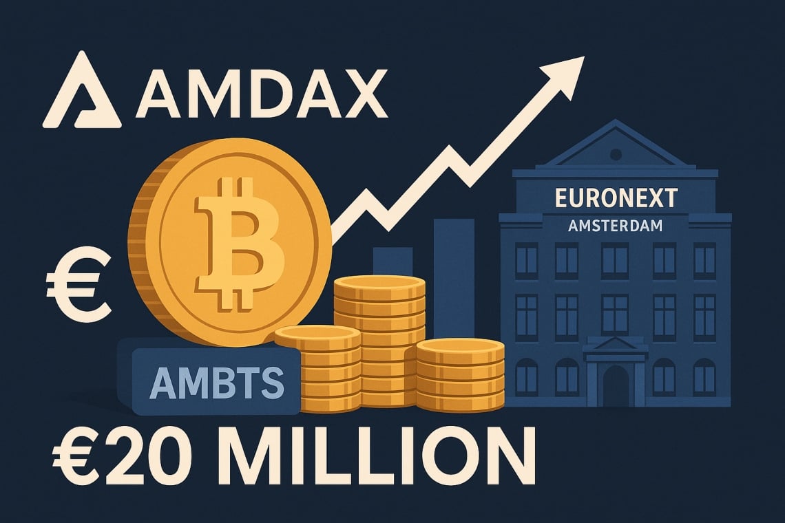 Amdax investe €20 milioni su AMBTS: la “tesoreria Bitcoin” che punta all’1% e a Euronext Amsterdam