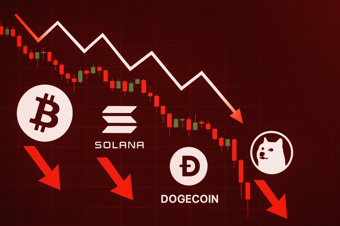 Anche le altcoin correggono: Bitcoin, Solana e Dogecoin
