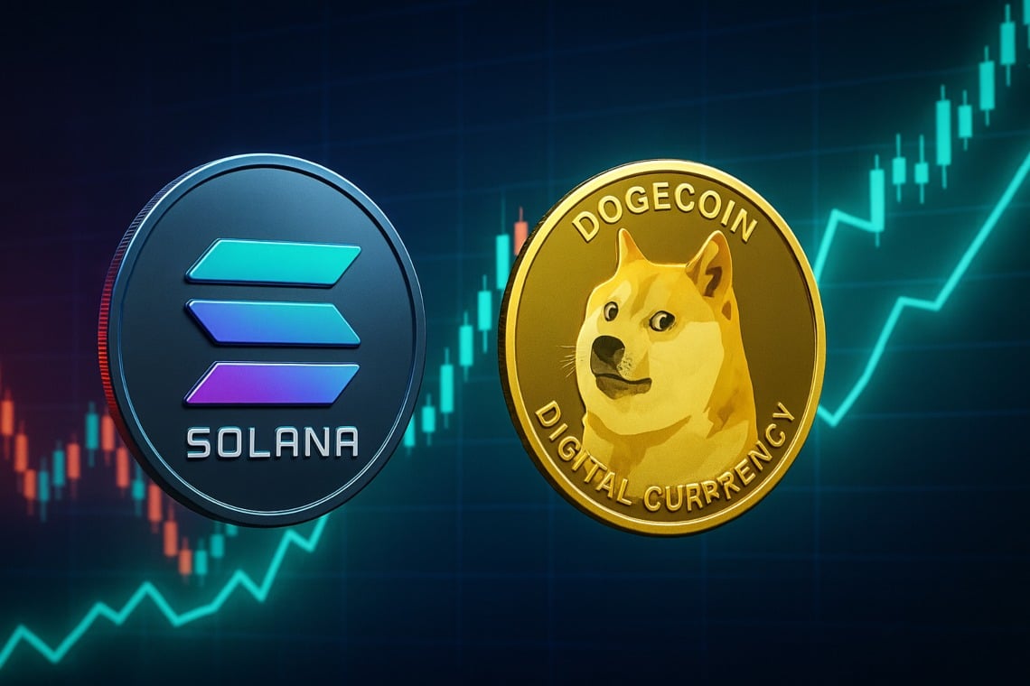 Mercato crypto: Solana e Dogecoin un po' indietro