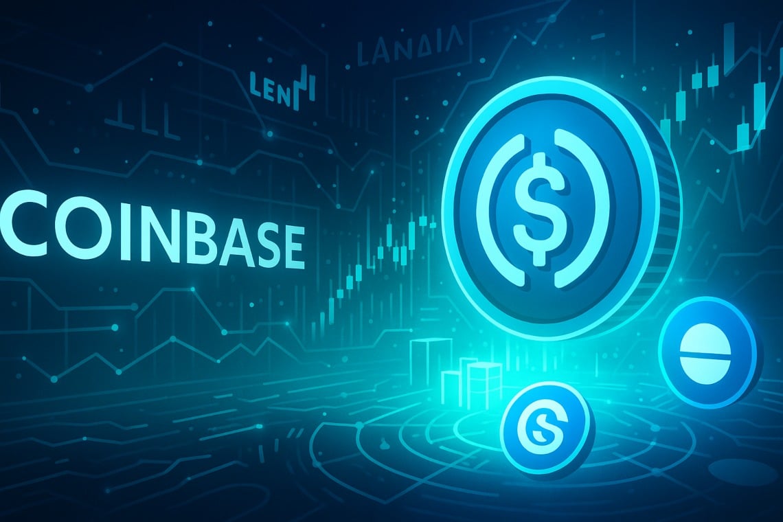 Coinbase lancia il lending USDC su Base: fino al 10,8% APY