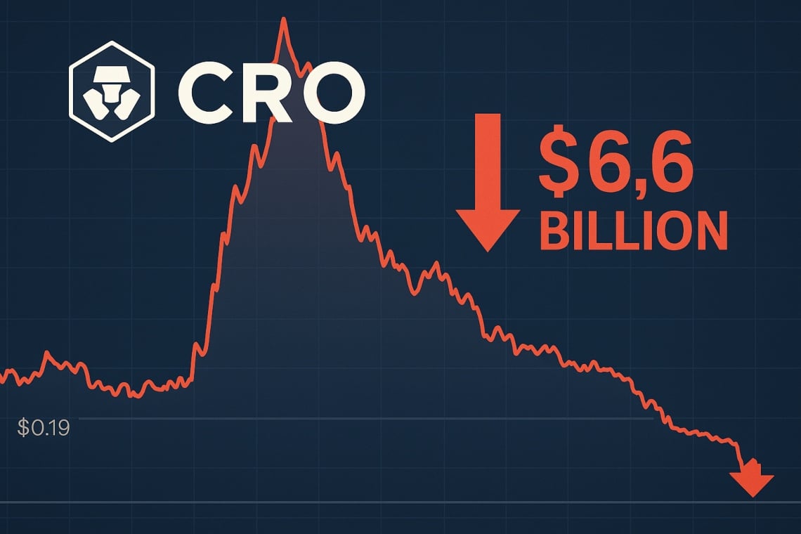Cronos (CRO) perde circa 6,6 miliardi di dollari di market cap dopo il rally legato a TMTG