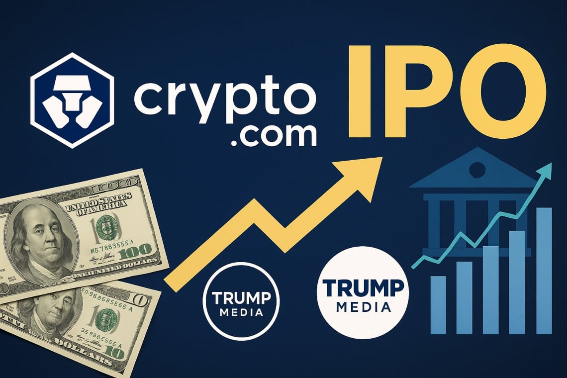 Crypto.com verso IPO: ricavi da $1,5 mld, intesa con Trump Media e attese sulla Fed
