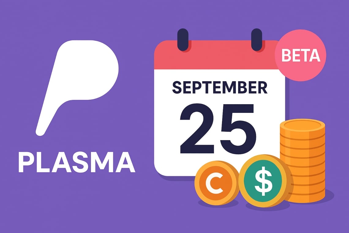 Plasma mainnet beta on September 25, 2025