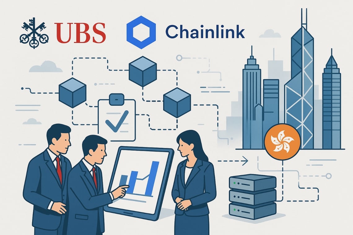 UBS, Chainlink e DigiFT lanciano un pilota RWA a Hong Kong: automazione on‑chain per fondi regolamentati