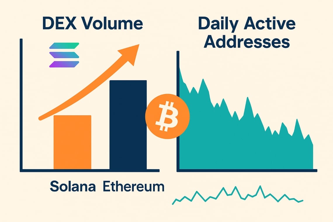 Solana supera Ethereum nei volumi DEX: record di scambi ma utenti “mordi e fuggi”