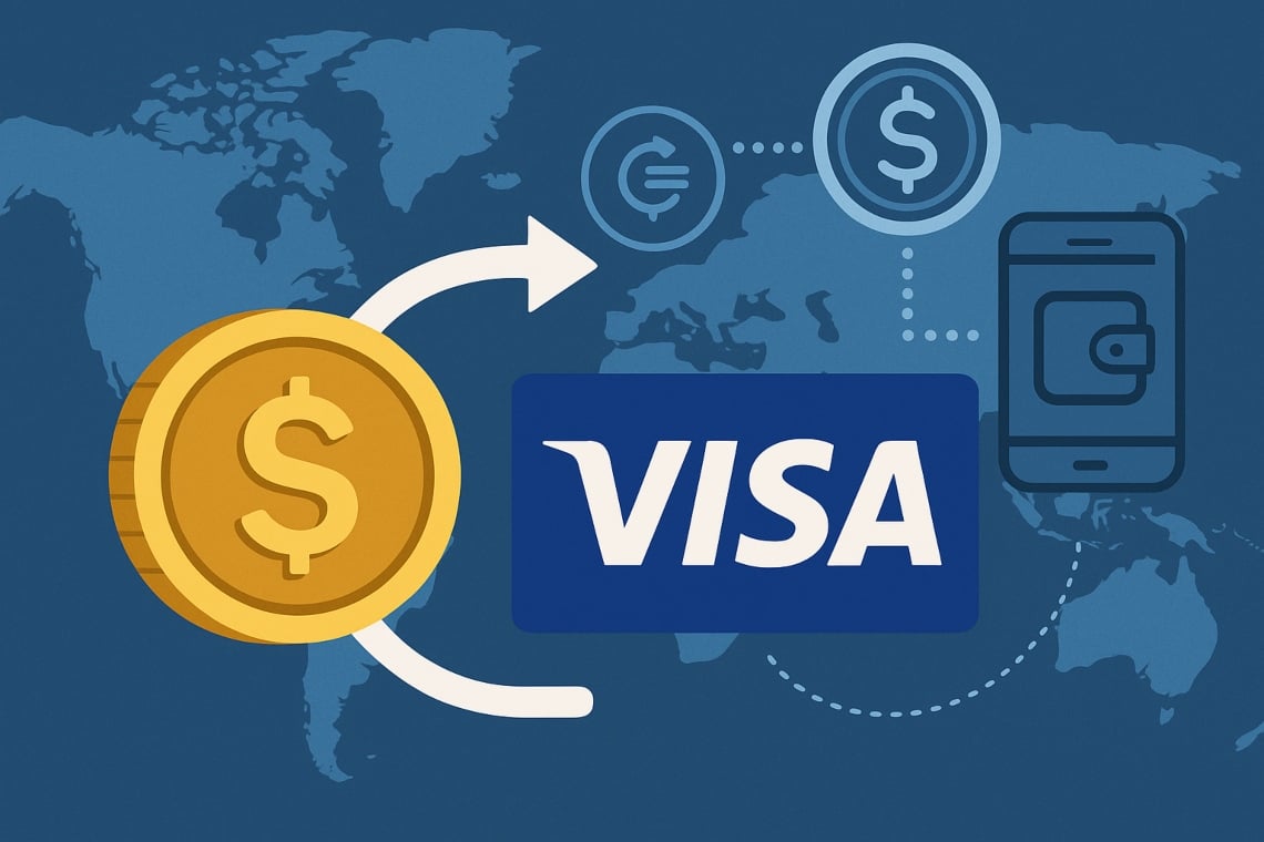 Visa testa prefinanziamento in stablecoin per pagamenti cross‑border
