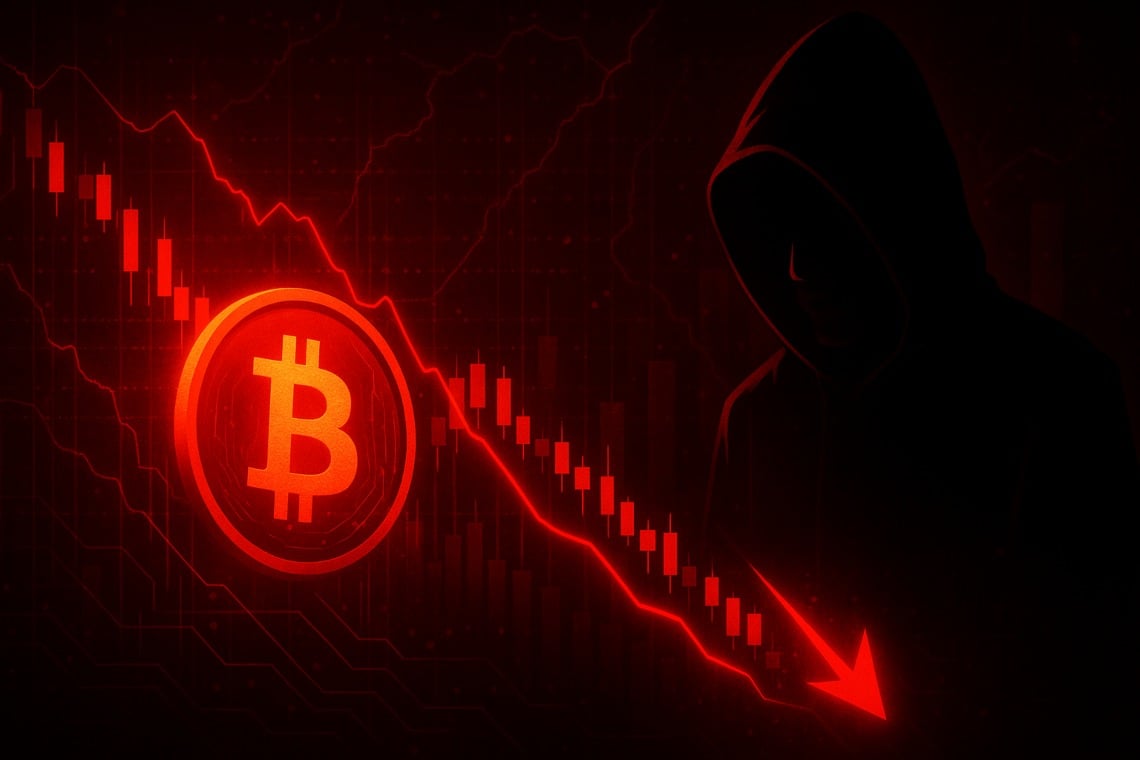 Whale di Bitcoin apre una posizione short di 3.440 BTC con leva 10x, scommessa da $392M
