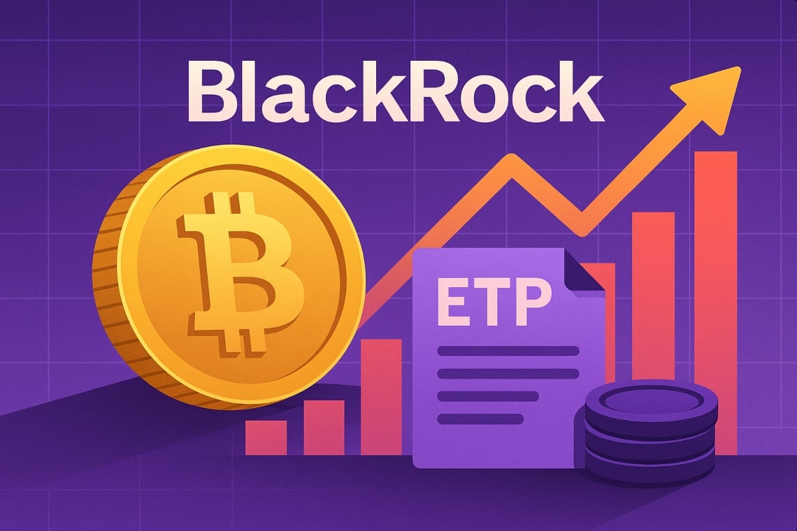 BlackRock bitcoin etp 2025: quotazione LSE, commissione dello 0,15%, €550M di asset