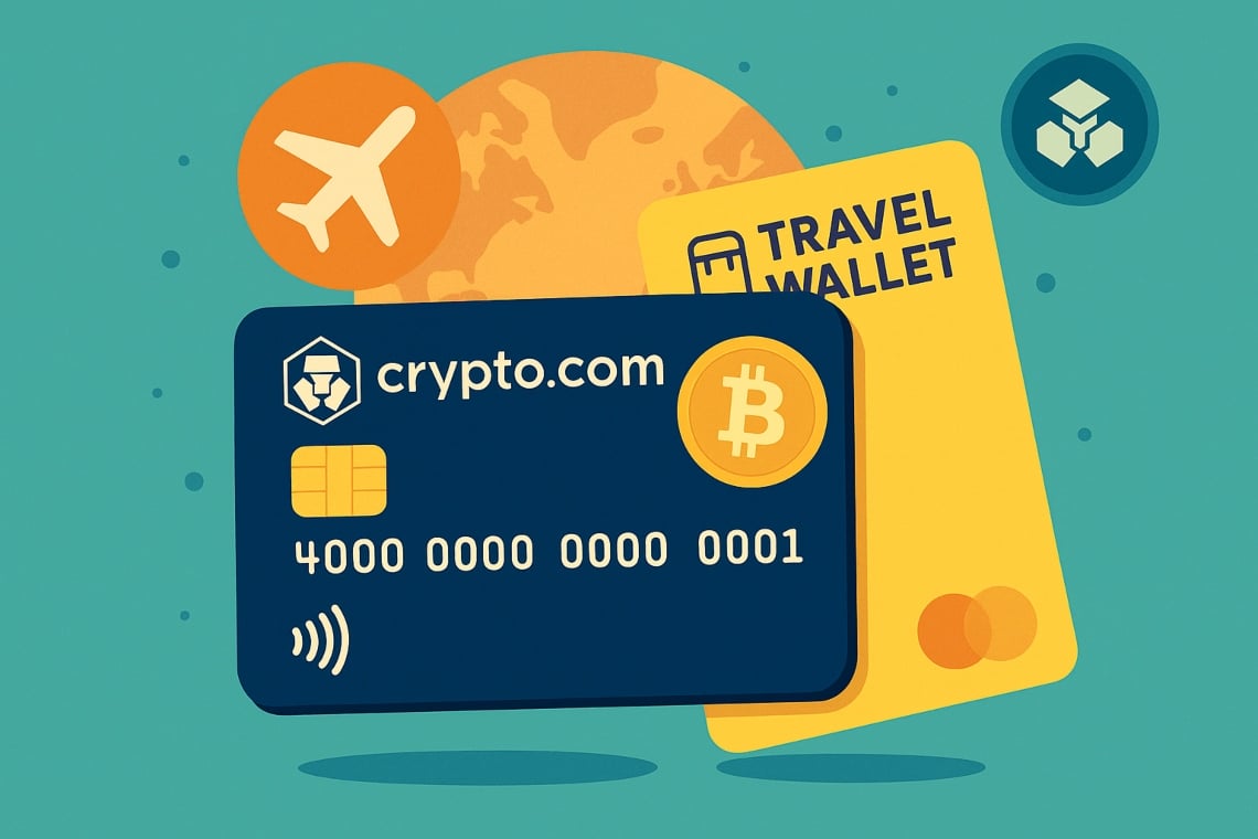 Carta di viaggio crypto 2025: Prepagata co-branded di Crypto.com e Travel Wallet
