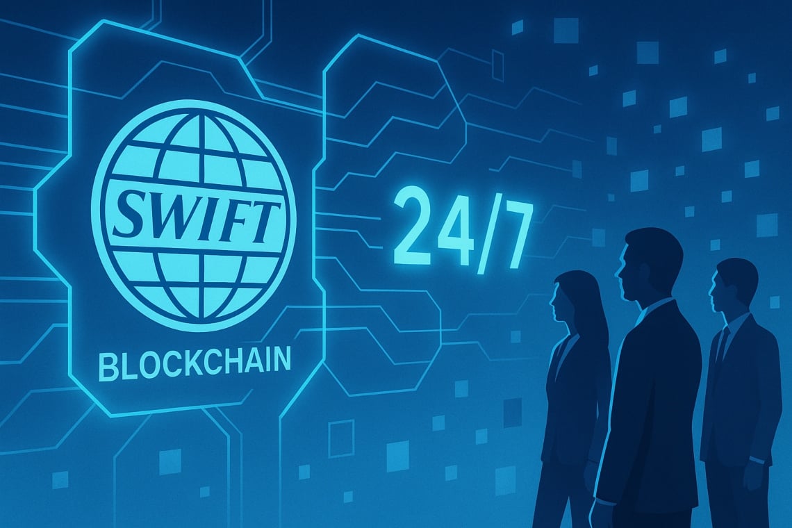 SWIFT lancia prototipo 24/7 su blockchain: in corsa 30 banche