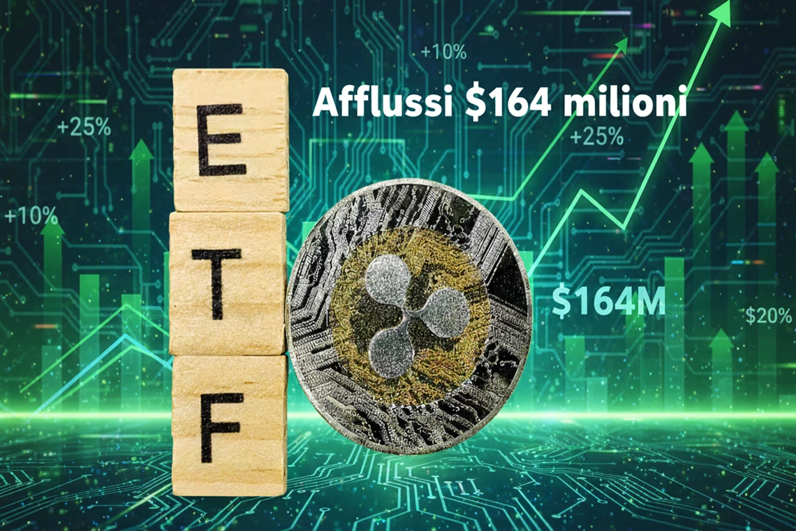 ETF XRP debuttano con 164M: afflussi record superano Bitcoin ed Ethereum