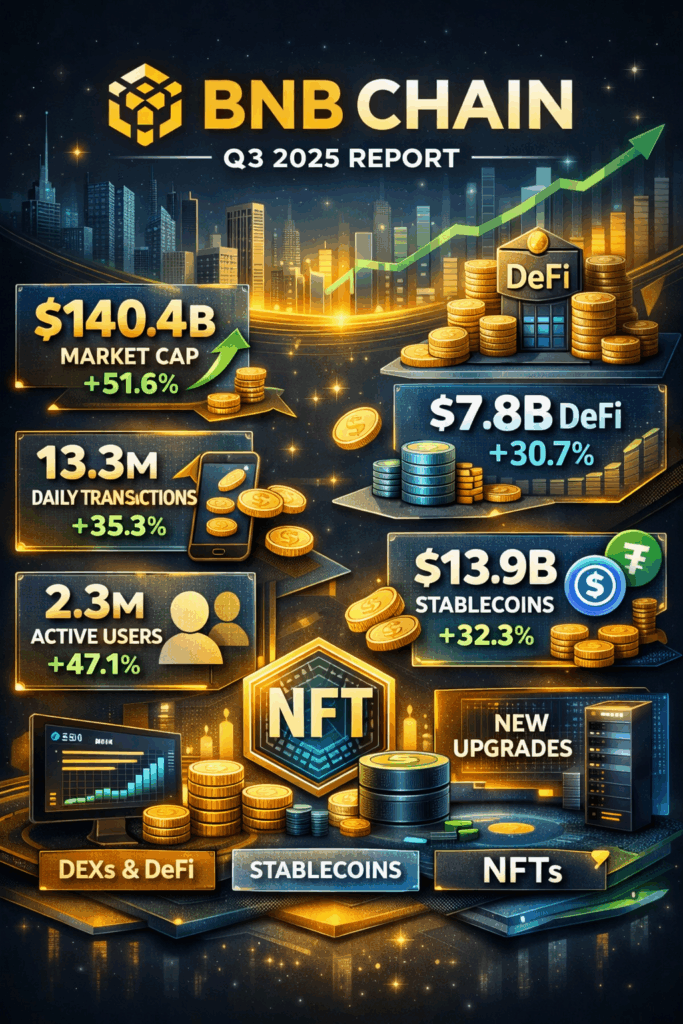 BNB Chain: Crescita Esponenziale di Attività, Token e DeFi nel Report Messari