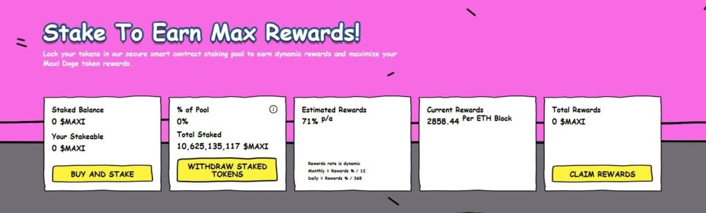 Maxi Doge Staking