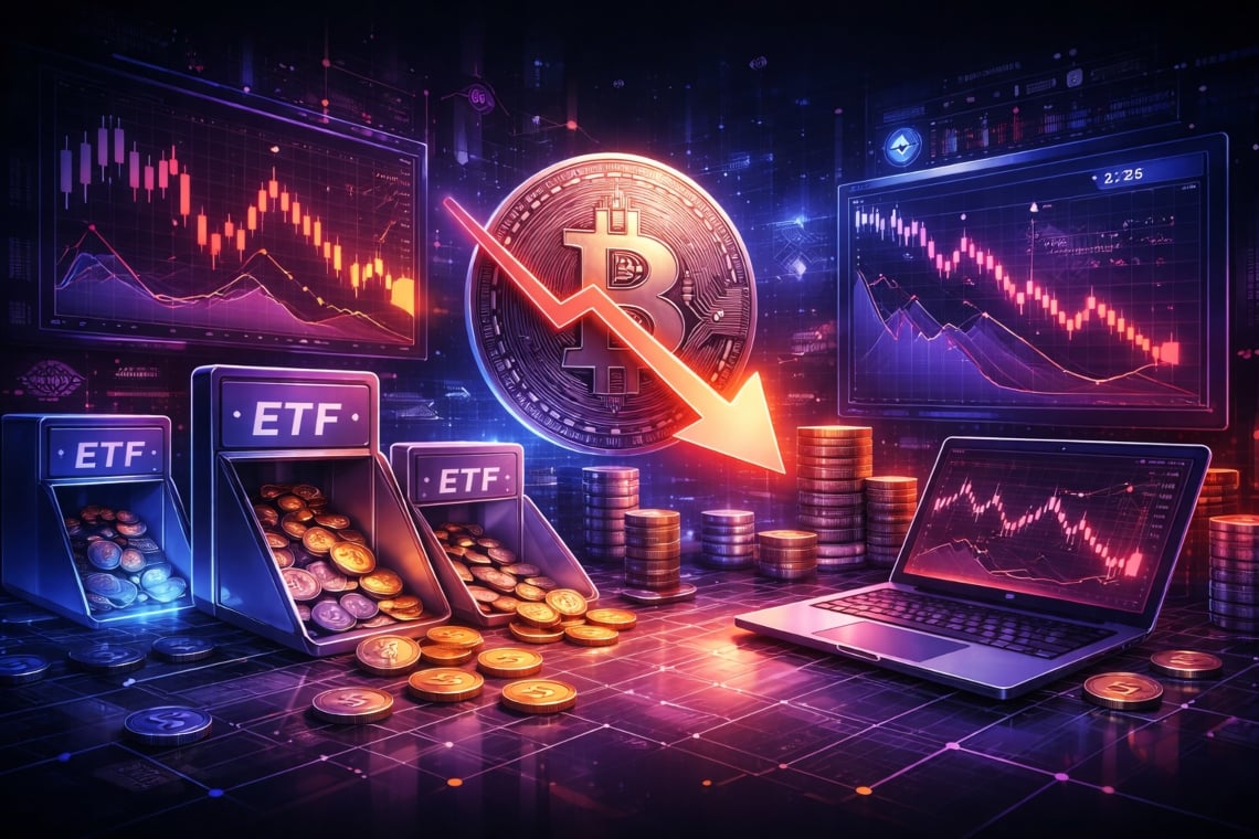 Mercato crypto in rallentamento a fine 2025: ETF in uscita, meno hype e capitale che si riorganizza