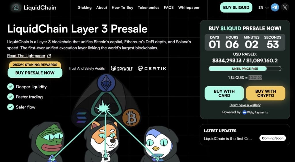 Hedera Lands Governments and ETFs, HBAR Price Still Sinks – LiquidChain Shows Where Smart Money Positions Early