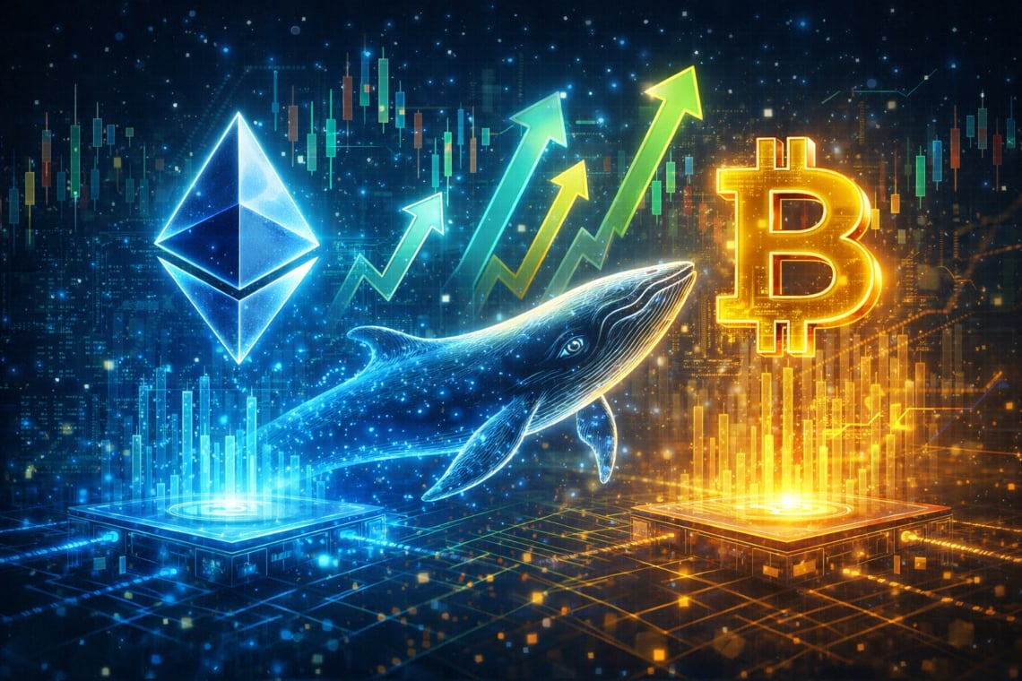 Ethereum verso l’inversione? Segnali positivi e movimenti delle whale su Bitcoin