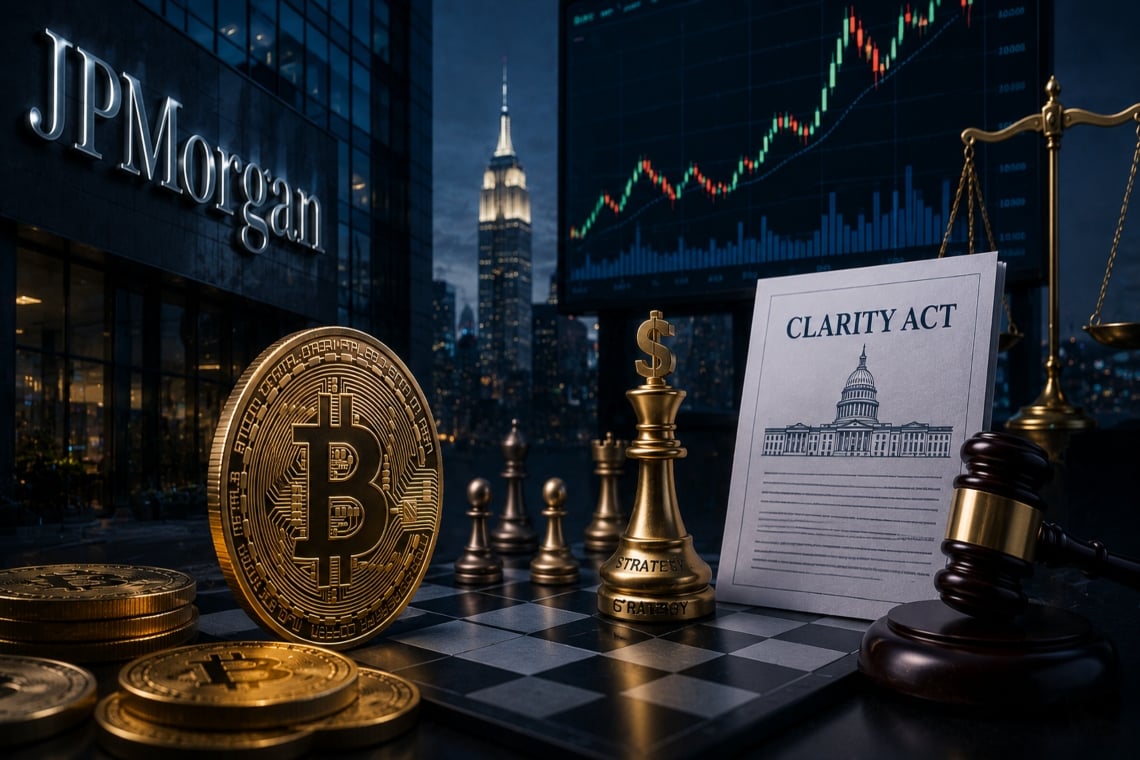 JPMorgan: Bitcoin in balia di Strategy e del Clarity Act, cosa significa?