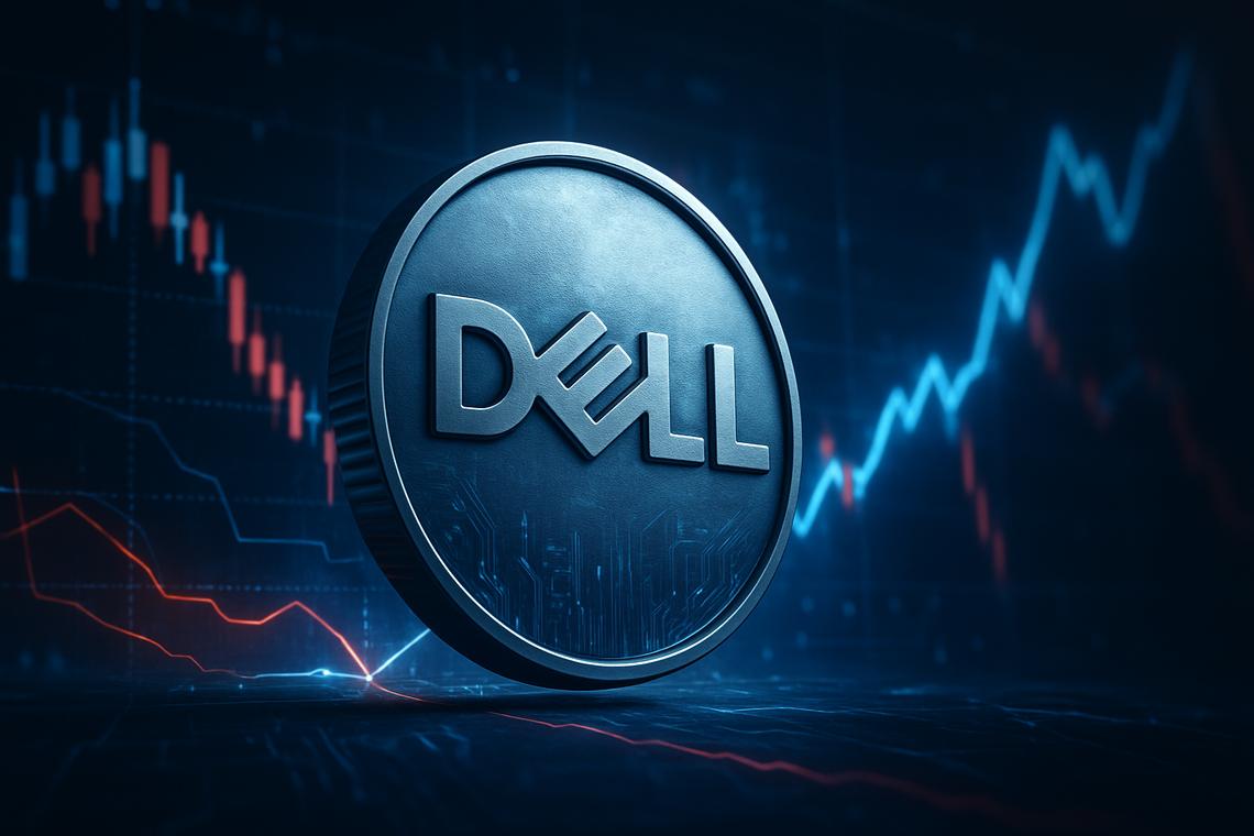 Azioni Dell a 425 dollari, grafico tecnico con indicatori RSI e MACD, supporto e resistenza, volatilità elevata